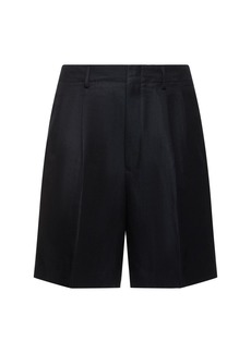 Loro Piana Joetsu Pleated Linen & Silk Shorts