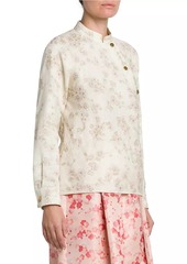 Loro Piana Klara Floral Linen Long-Sleeve Shirt