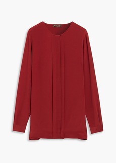 Loro Piana - Ashlyn pintucked silk crepe de chine shirt - Red - IT 48