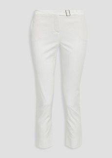 Loro Piana - Cropped cotton-blend poplin slim-leg pants - White - IT 46