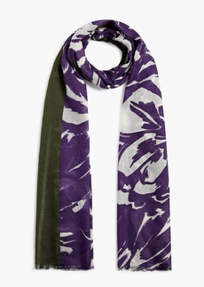 Loro Piana - Printed cashmere and silk-blend scarf - Purple - OneSize