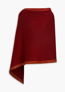 Loro Piana - Suede-trimmed cashmere-blend wrap - Red - OneSize
