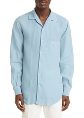 Loro Piana Andre Arizona Linen Button-Up Shirt