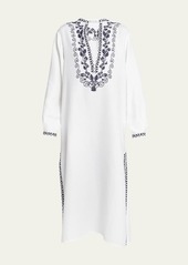 Loro Piana Abito Faye Embroidered Antigua Dress