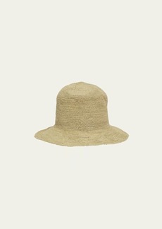 Loro Piana Airi Crochet Straw Bucket Hat