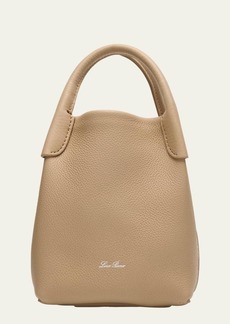 Loro Piana Bale Micro Grain Leather Crossbody Bag