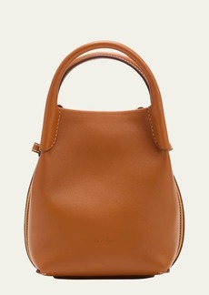 Loro Piana Bale Micro Rounded Leather Top-Handle Bag