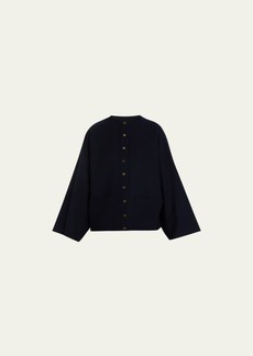 Loro Piana Button-Up Virgin Wool Cape