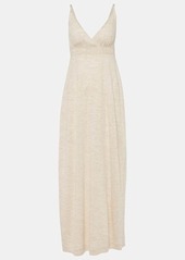 Loro Piana Cashmere, linen, and silk midi dress