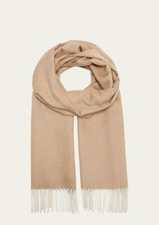 Loro Piana Cashmere Sciarpa Two-Tone Fringe-Trim Scarf