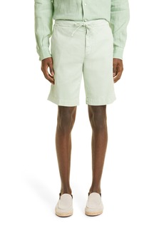 LORO PIANA Coulisse Linen Blend Bermuda Shorts in Pool Green at Nordstrom