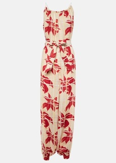 Loro Piana Cristina floral linen jumpsuit