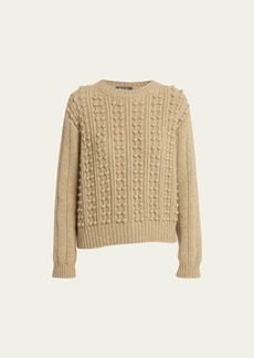 Loro Piana Erdenet Cashmere-Blend Ball Knit Sweater