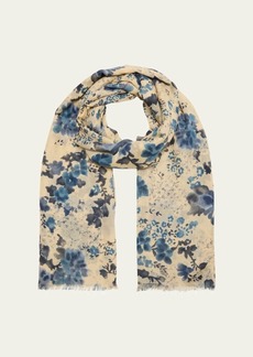 Loro Piana Floral Cashmere & Silk Maxi Stole