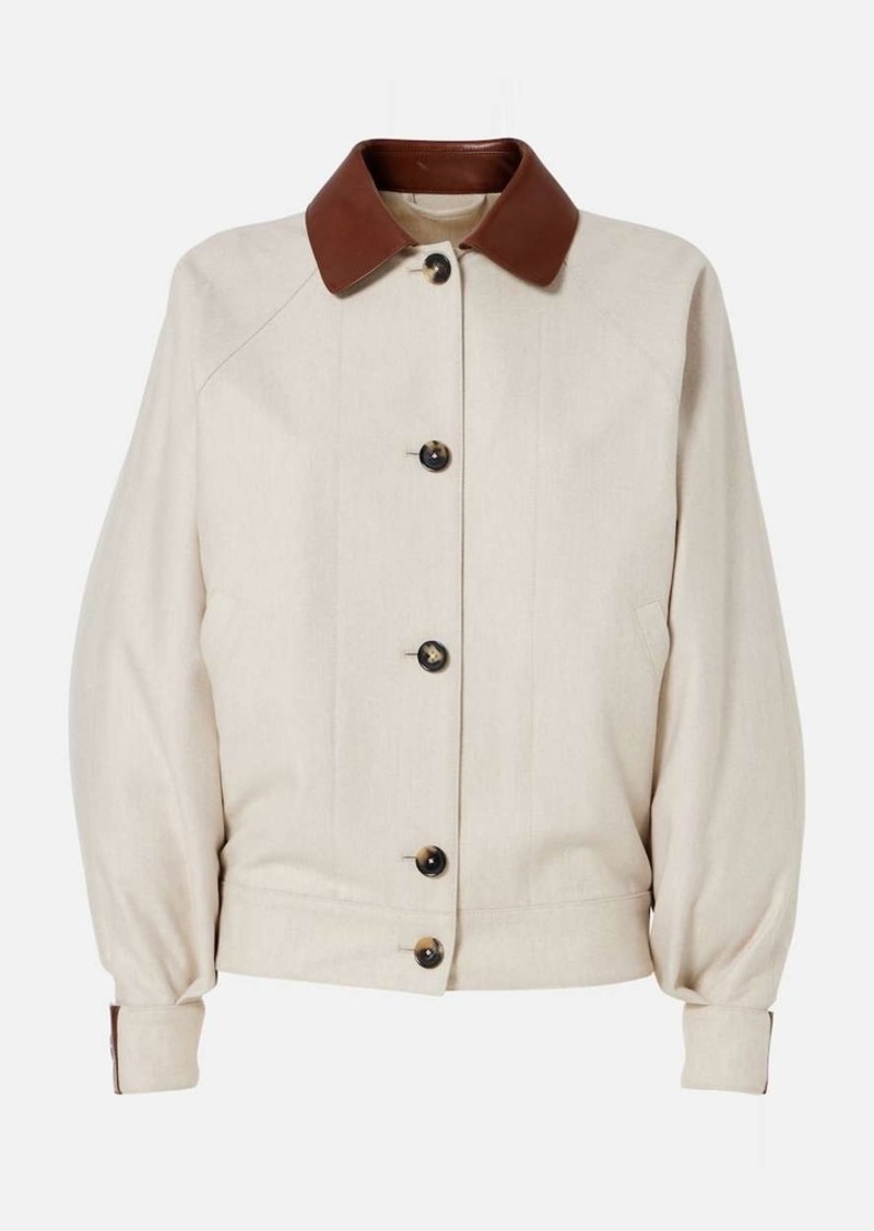 Loro Piana Kiefer wool and cashmere bomber jacket