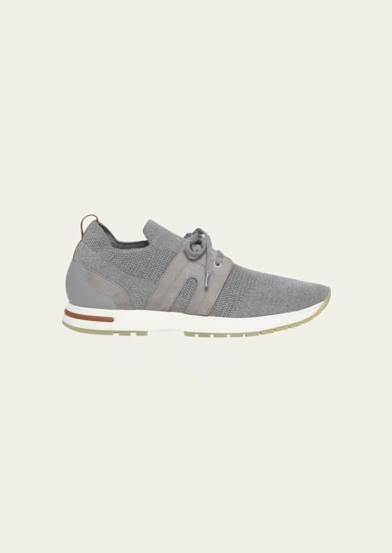 Loro Piana Knit Lace-Up Runner Sneakers