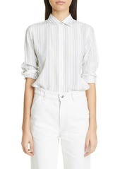 Loro Piana Lake Stripe Silk Button-Up Shirt