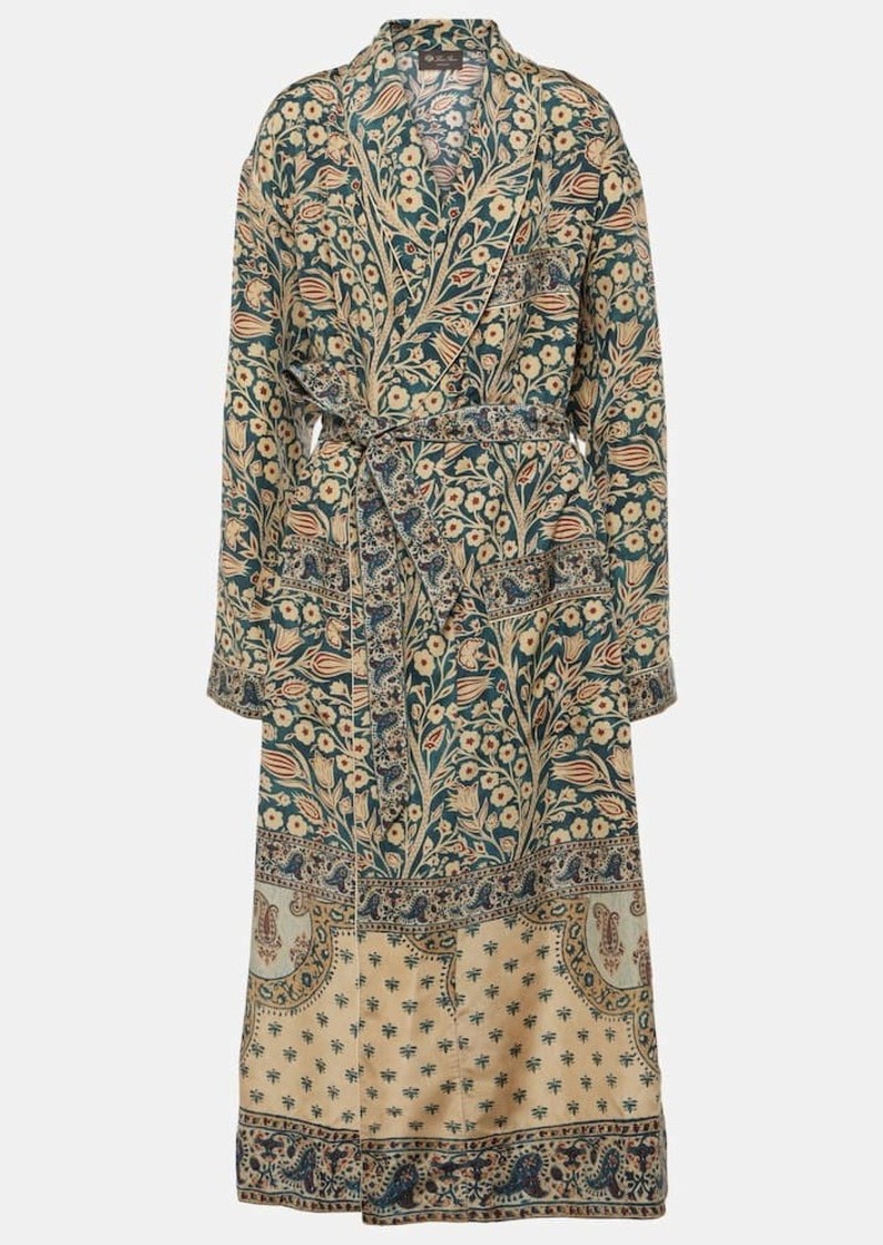 Loro Piana Landry printed silk coat