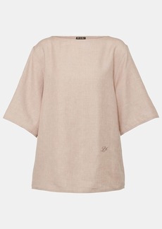Loro Piana Linen and wool-blend top