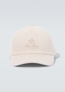 Loro Piana Logo cashmere velvet baseball cap