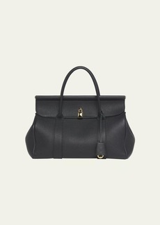 Loro Piana Loom 32 Grained Leather Top-Handle Bag