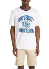 LORO PIANA LP University Cotton Jersey Graphic Tee in Fancy White at Nordstrom