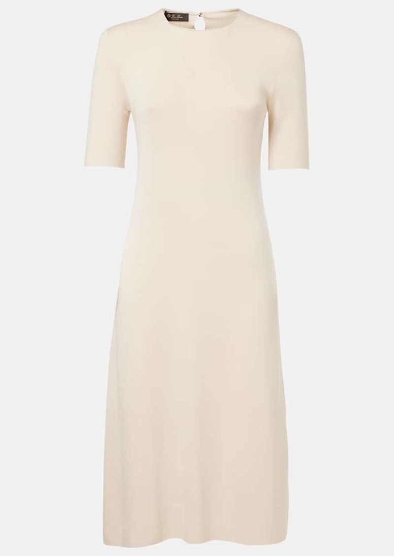 Loro Piana Lyskamm silk midi dress