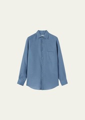 Loro Piana Men's Andre Long-Sleeve Linen Shirt