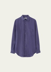 Loro Piana Men's Andre Long-Sleeve Linen Shirt