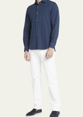 Loro Piana Men's Andrew Pique Sport Shirt