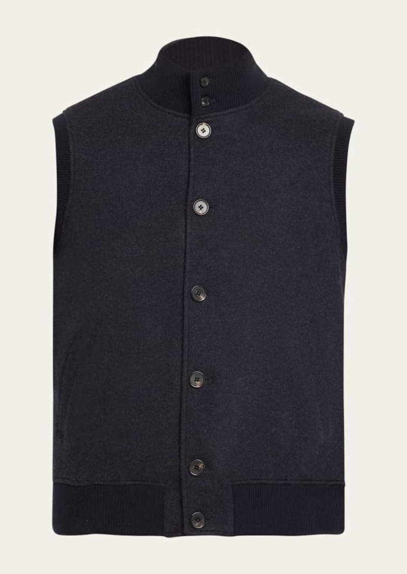 Loro Piana Men's Cashmere Button-Up Vest