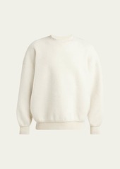 Loro Piana Men's Cocooning Wool and Cashmere Crewneck Sweater