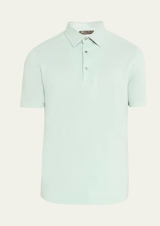 Loro Piana Men's Cotton Pique Polo Shirt