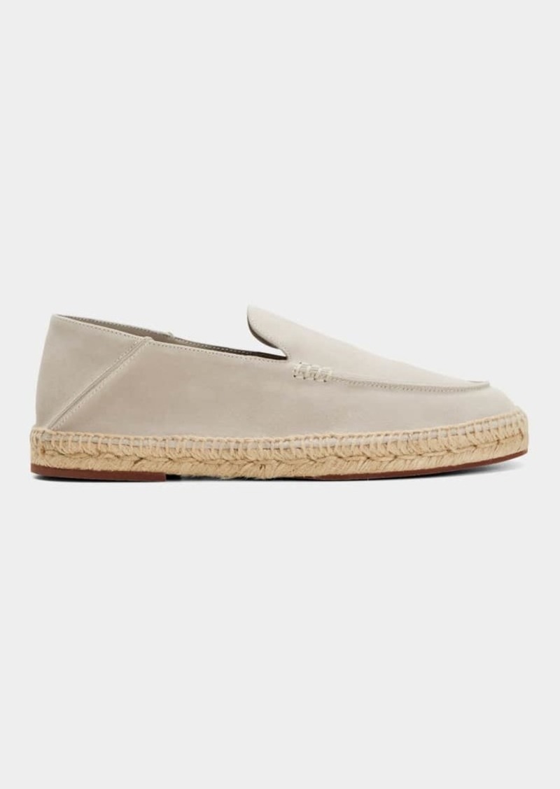 Loro Piana Men's Foldover Suede Espadrille