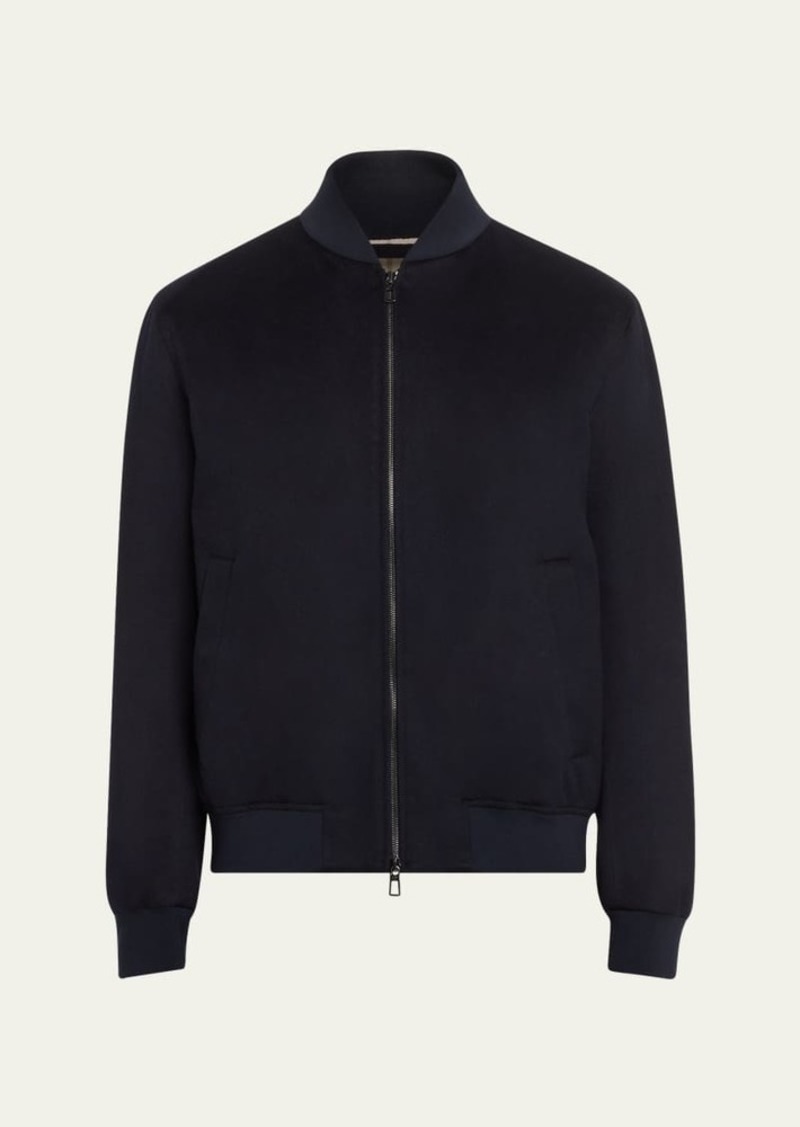 Loro Piana Men's Ivy Cashmere Bomber Jacket