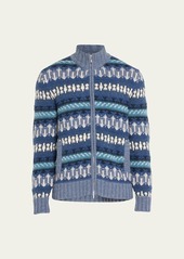 Loro Piana Men's Noel Cashmere Full-Zip Sweater