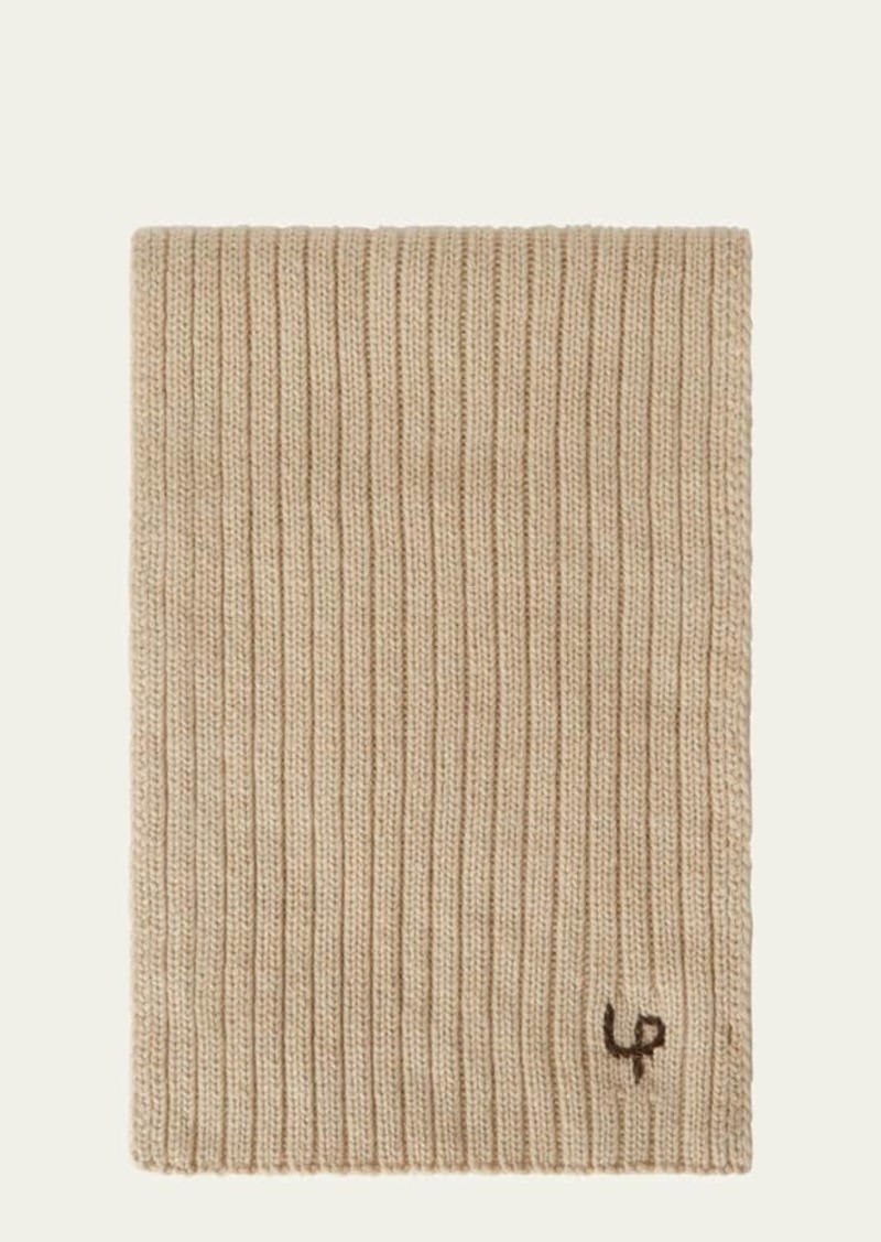 Loro Piana Men's Ribbed Cashmere Scarf