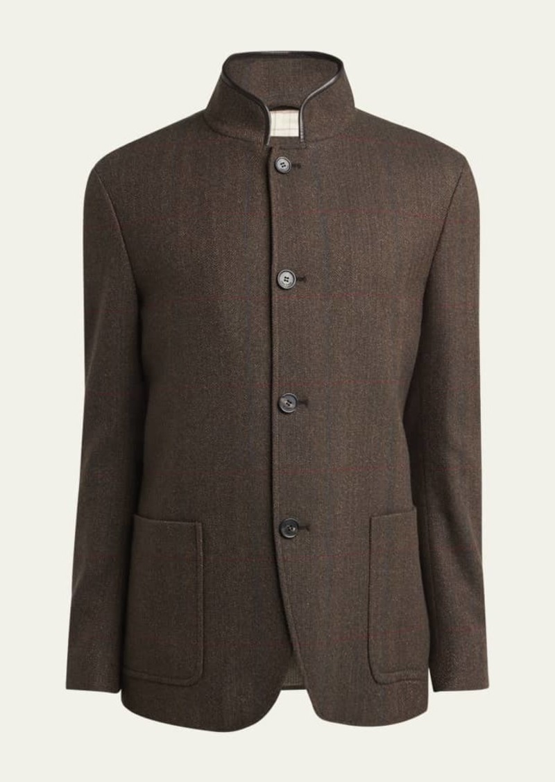 Loro Piana Men's Spagna Striped Cashmere Jacket