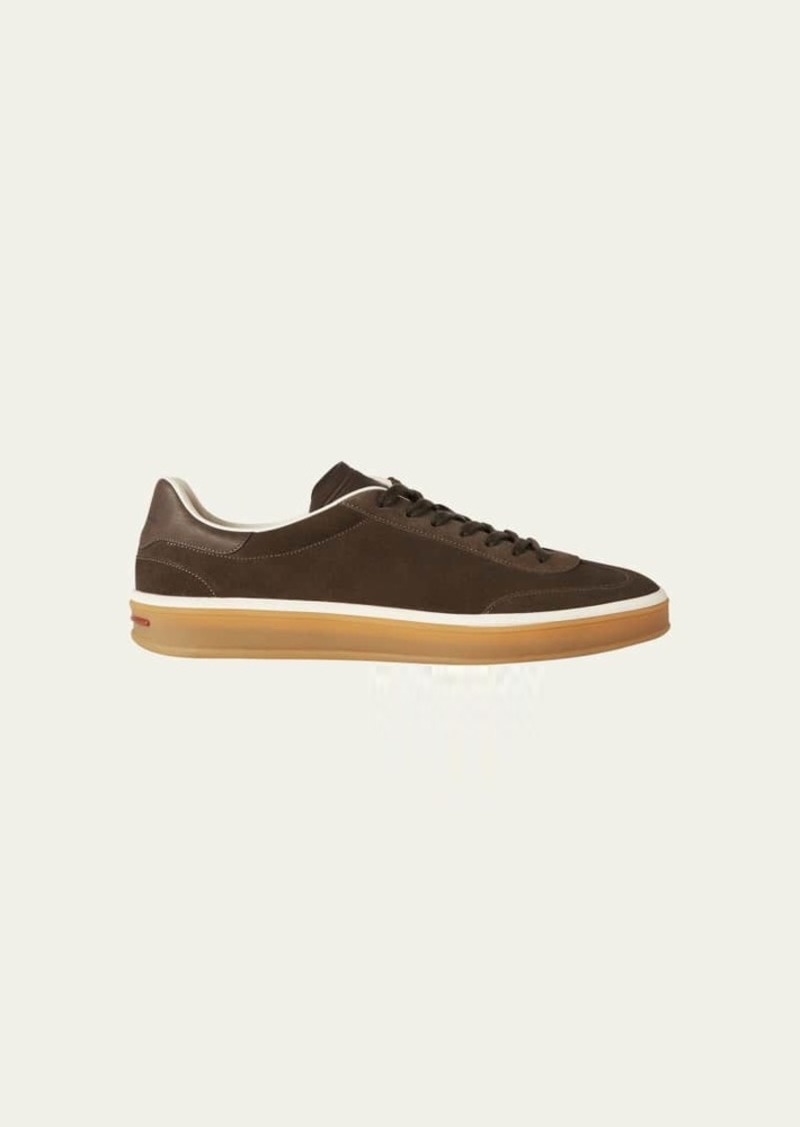 Loro Piana Men's Tennis Walk Suede Low-Top Sneakers