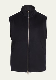 Loro Piana Men's Ume Cashmere Storm System Full-Zip Vest