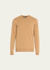 Loro Piana Men's Vicuna Wool Crewneck Sweater