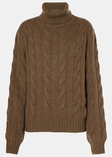 Loro Piana Napier cable-knit cashmere turtleneck sweater