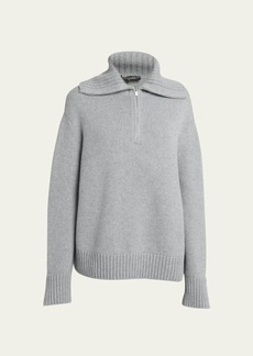 Loro Piana Parksville Cashmere Quarter-Zip Sweater
