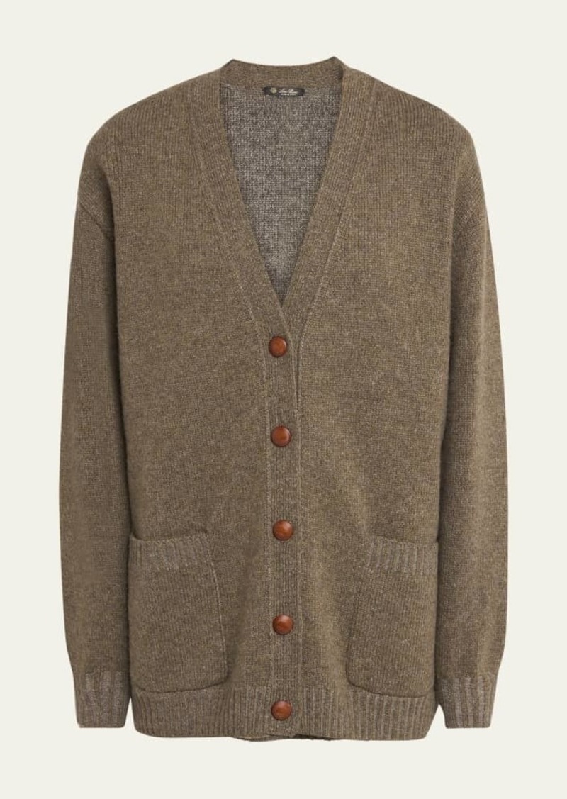 Loro Piana Pastore Cashmere-Wool Cardigan