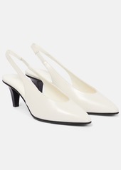 Loro Piana Rebecca leather slingback pumps