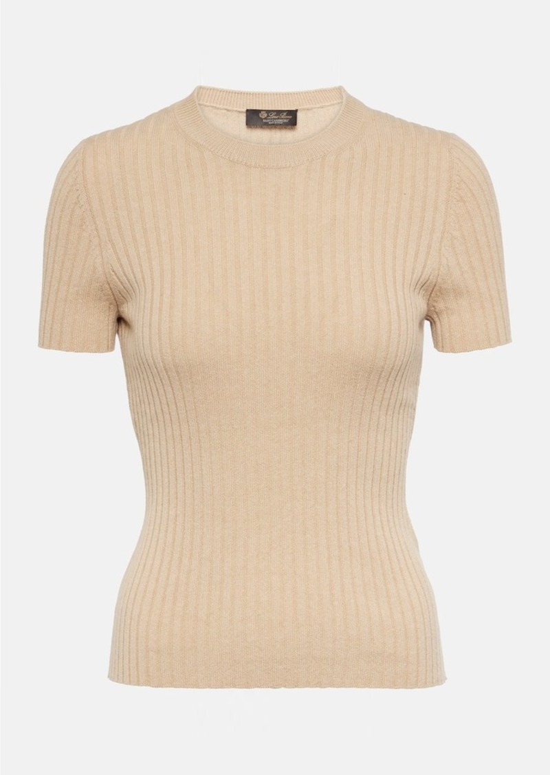 Loro Piana Ribbed-knit cashmere top