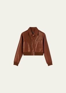 Loro Piana Roldan Soft Calf Leather Bomber Jacket