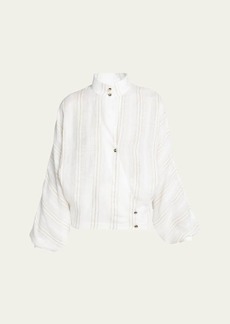 Loro Piana Shay New Summertime Line Flax Blouse