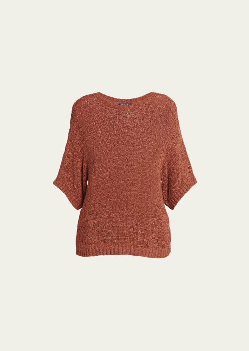 Loro Piana Shikotsu Open-Knit Silk Sweater