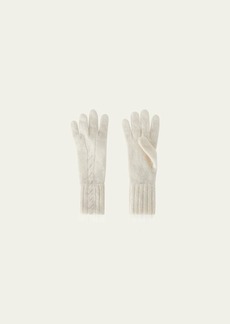 Loro Piana Short Knit Cashmere Gloves